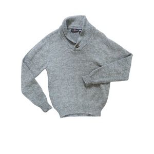 Vintage Knit Wool Sweater by Jean Michaud Gray‎ Long Sleeve Sweater Size M